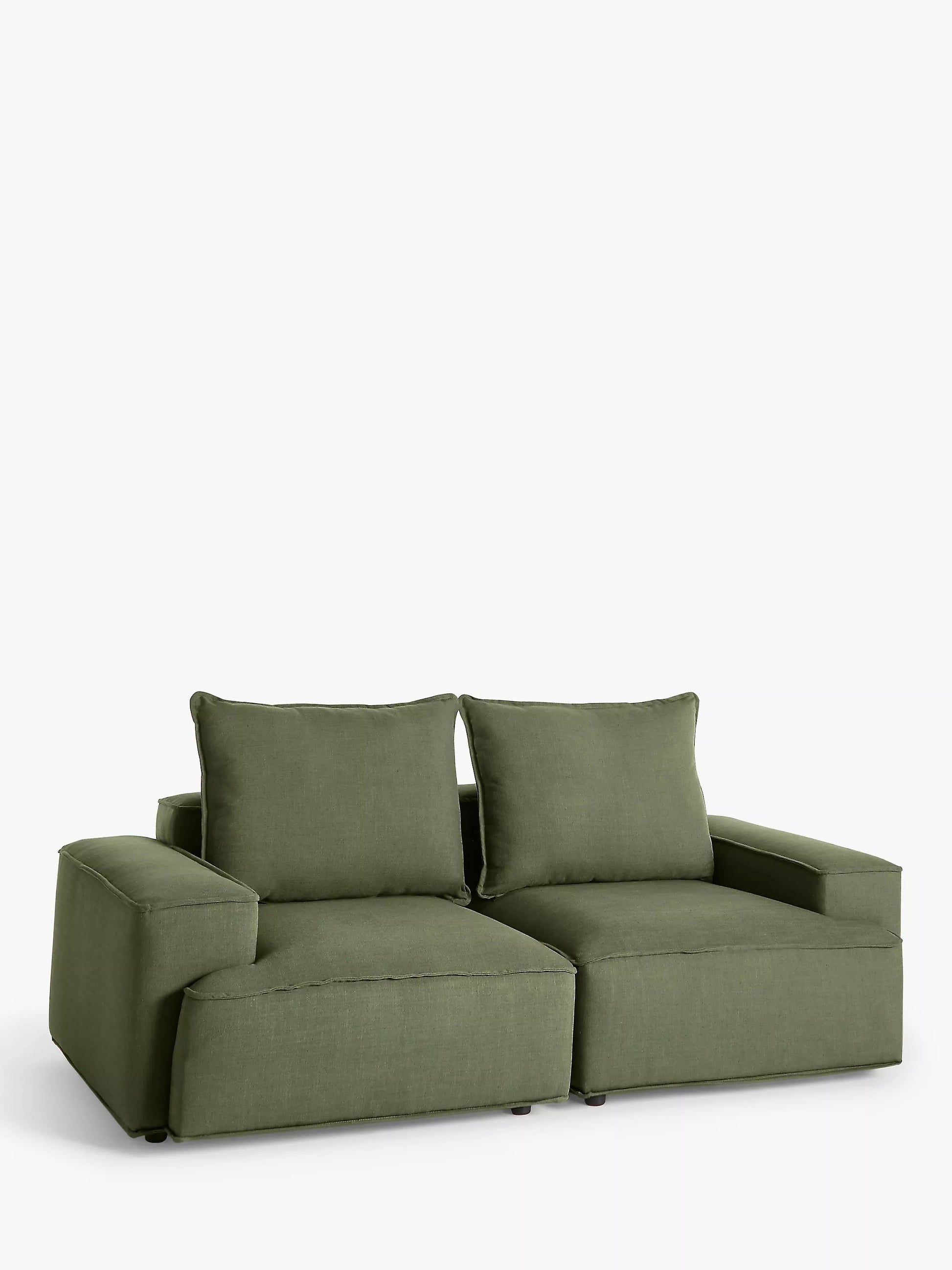 John Lewis Border Large 3 Seater Sofa, Dark Leg