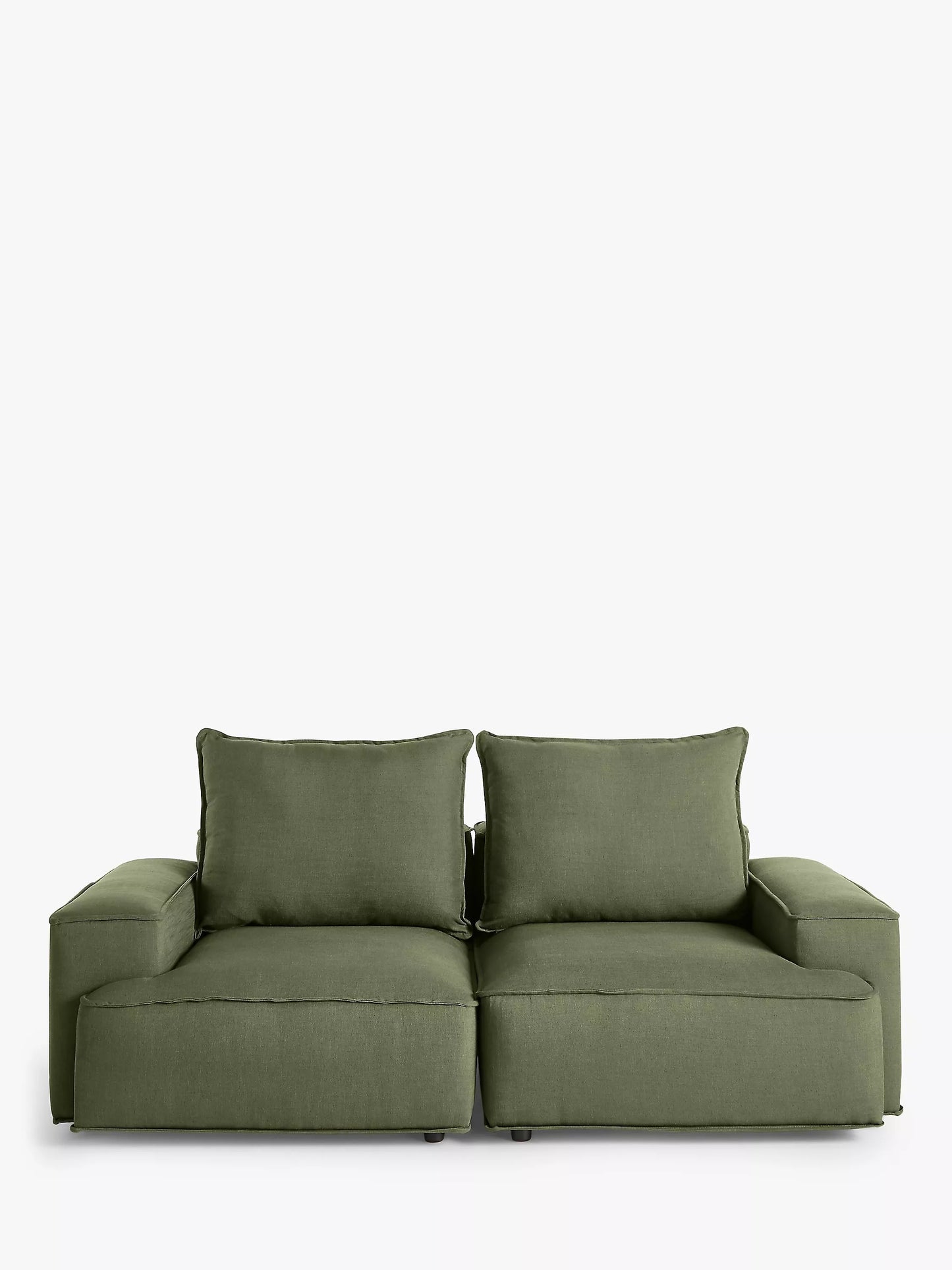 John Lewis Border Large 3 Seater Sofa, Dark Leg
