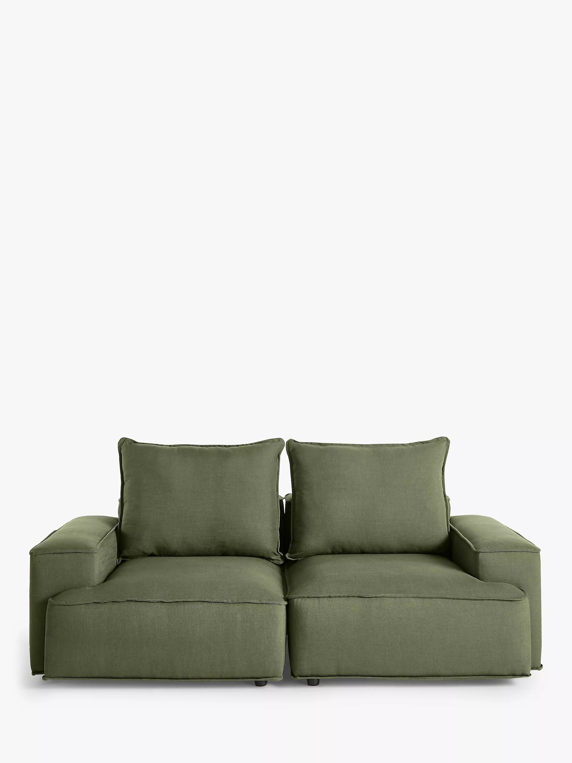 John Lewis Border Large 3 Seater Sofa, Dark Leg