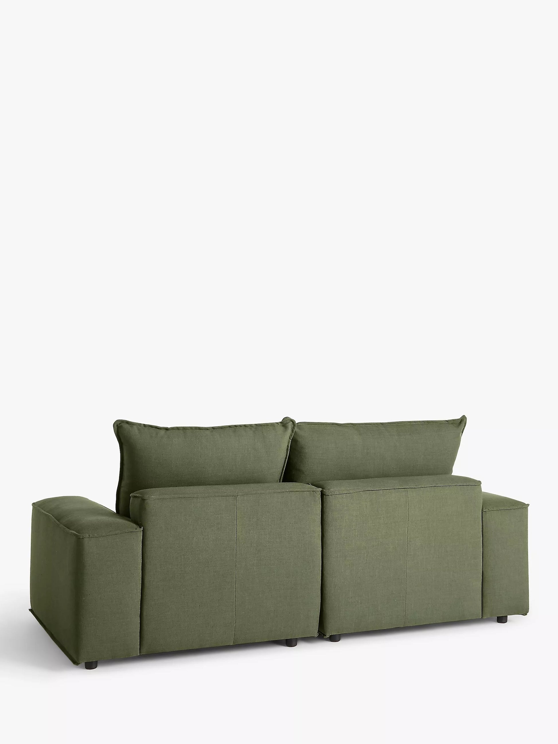 John Lewis Border Large 3 Seater Sofa, Dark Leg