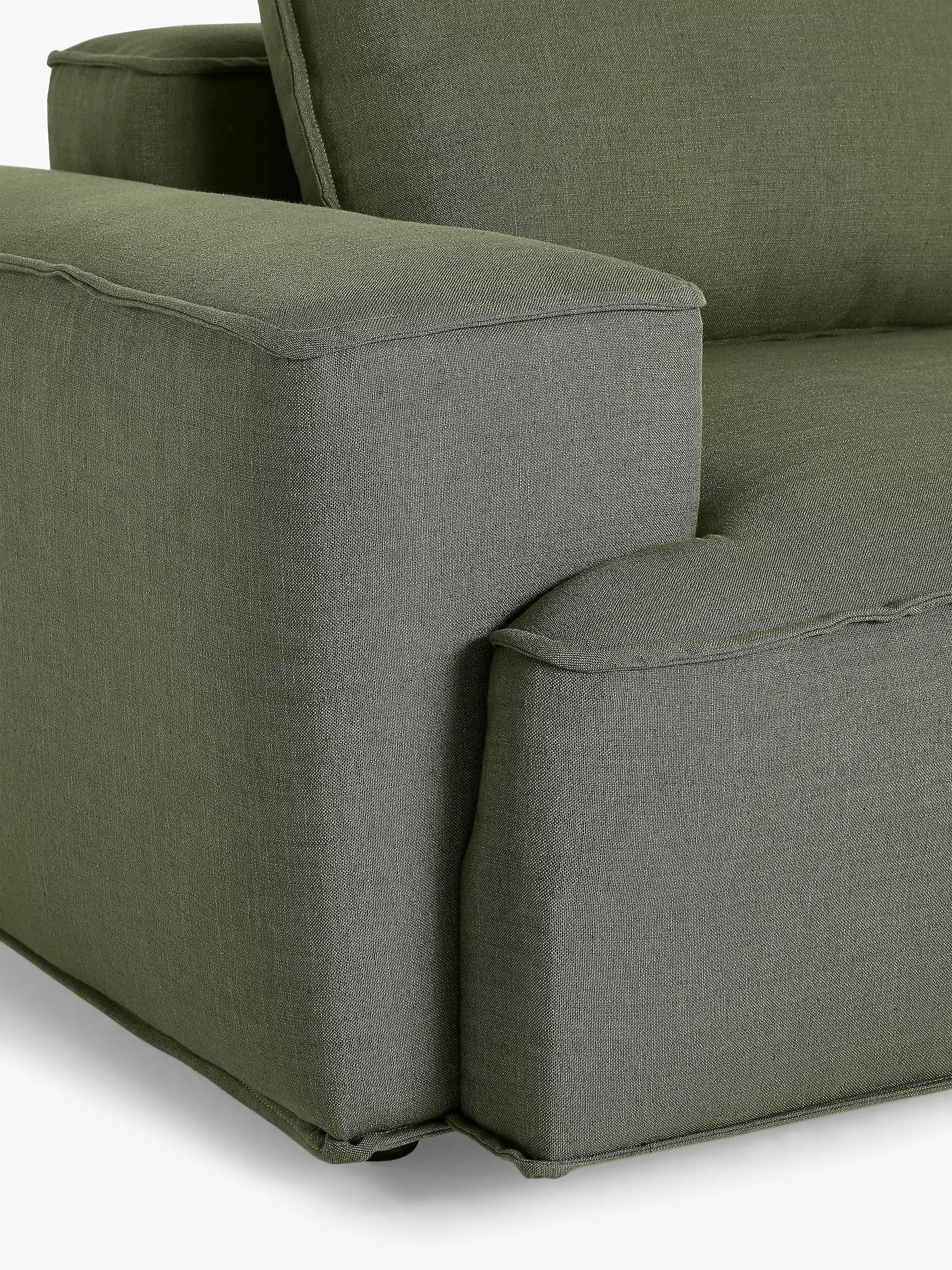 John Lewis Border Large 3 Seater Sofa, Dark Leg