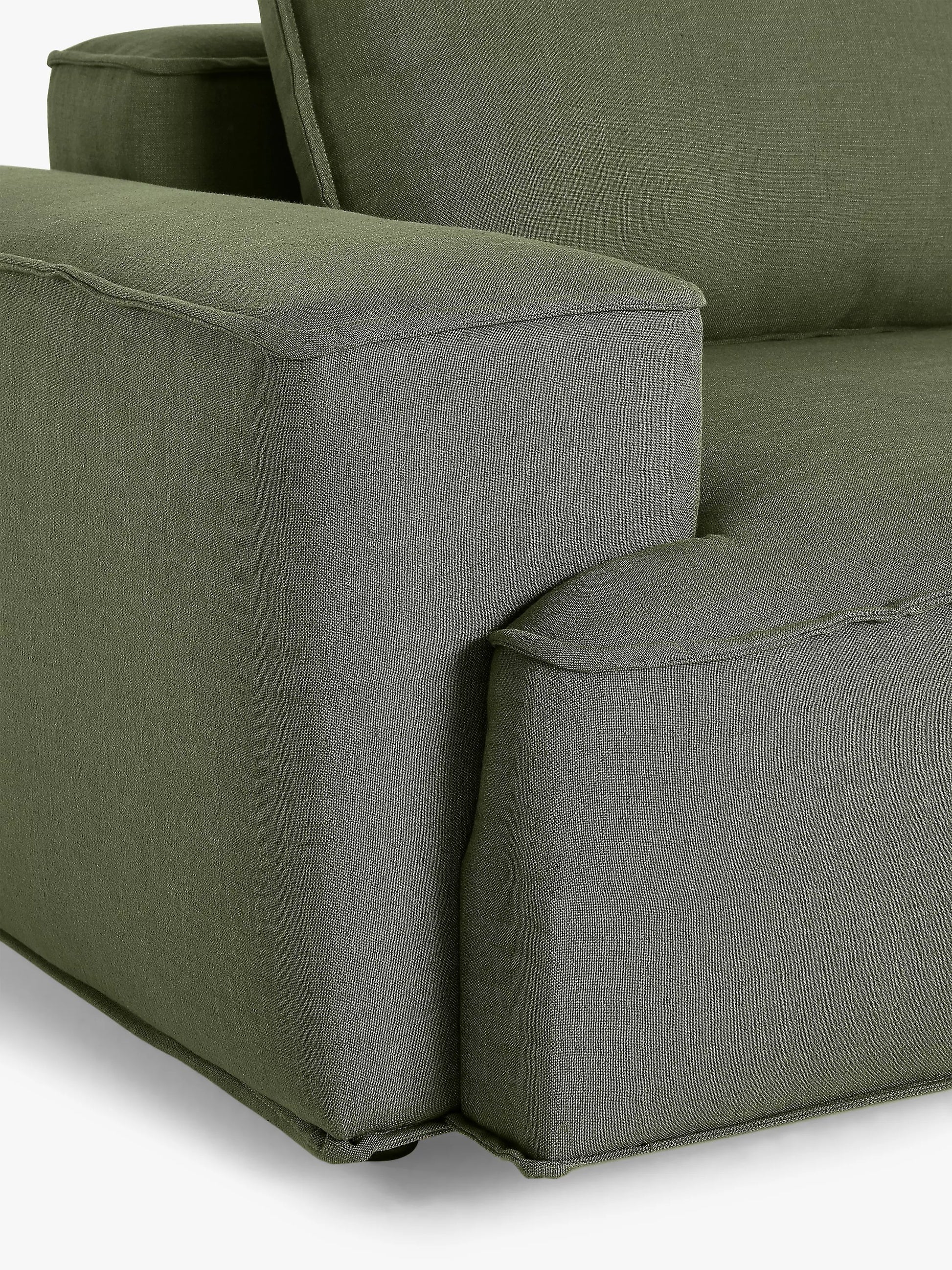 John Lewis Border Large 3 Seater Sofa, Dark Leg