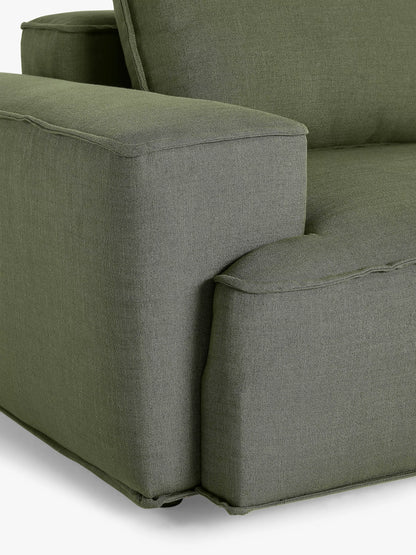 John Lewis Border Large 3 Seater Sofa, Dark Leg