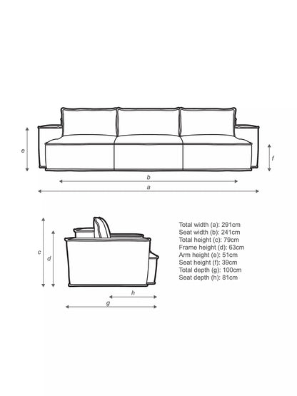 John Lewis Border Grand 4 Seater Sofa, Dark Leg, Relaxed Linen Olive