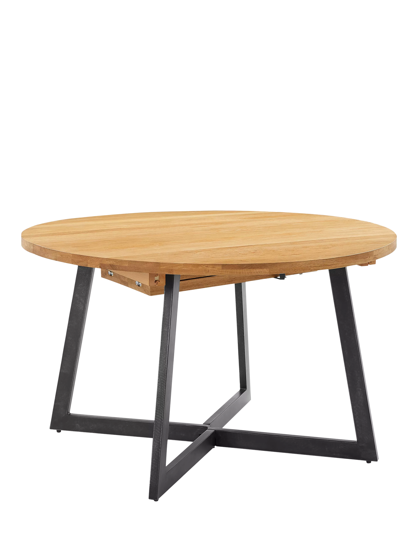 John Lewis Dining Table Calia 4-6 Seater Round Extending Solid Oak