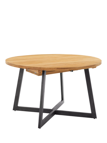 John Lewis Dining Table Calia 4-6 Seater Round Extending Solid Oak