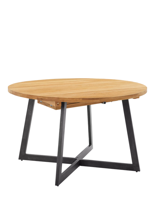John Lewis Dining Table Calia 4-6 Seater Round Extending Solid Oak