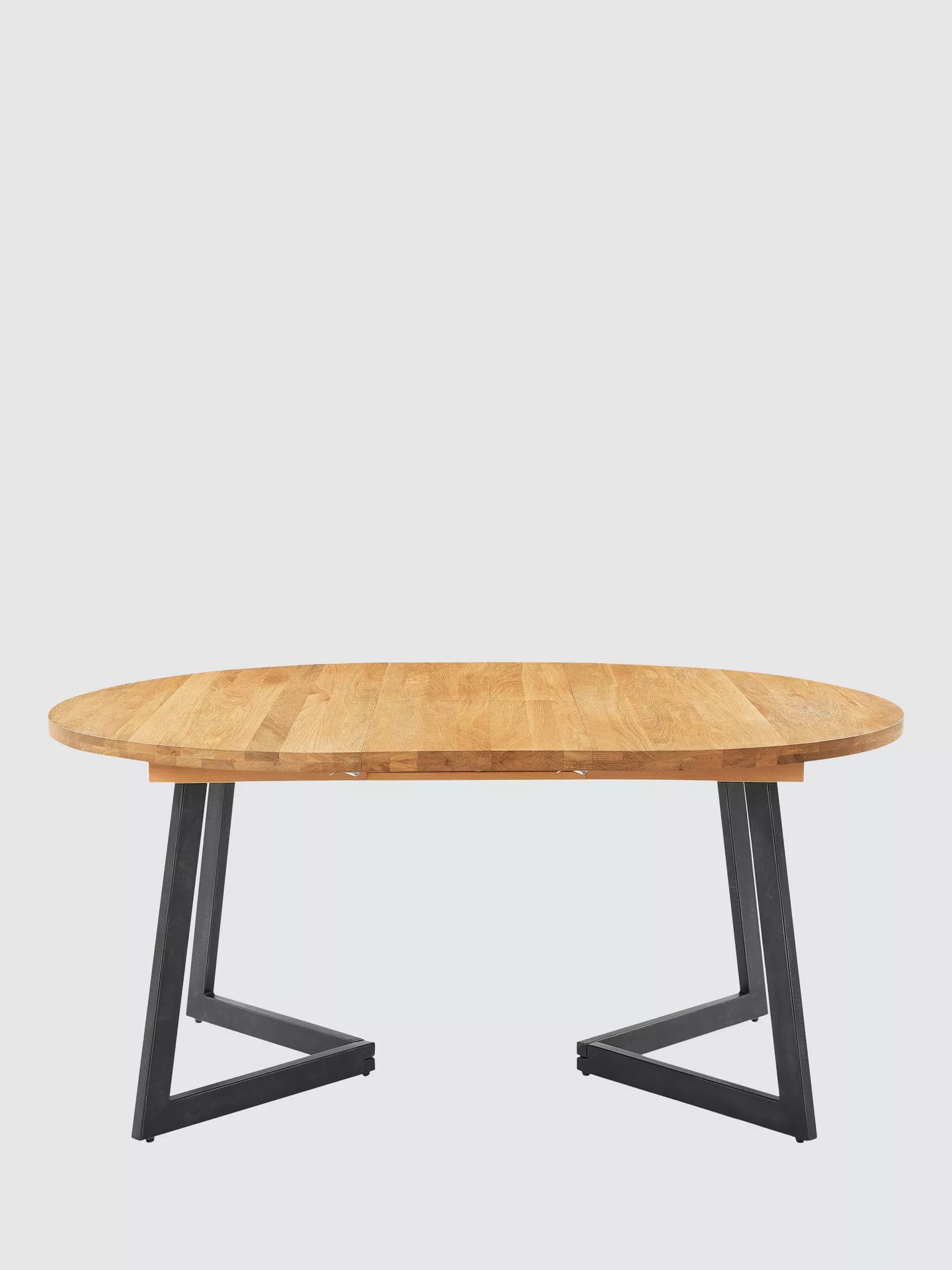 John Lewis Calia 4-6 Seater Round Extending Dining Table, Solid Oak