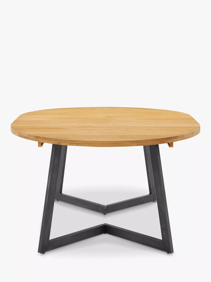 John Lewis Dining Table Calia 4-6 Seater Round Extending Solid Oak