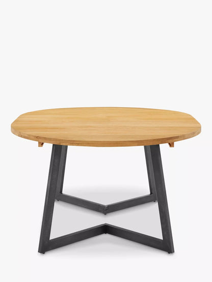John Lewis Dining Table Calia 4-6 Seater Round Extending Solid Oak