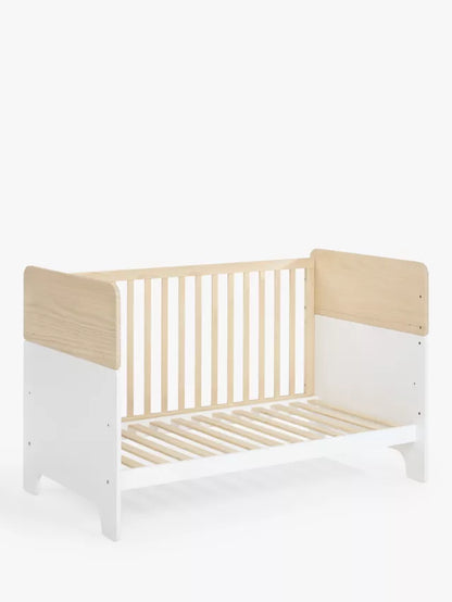 John Lewis Odin 2- in-1 Cotbed, White/Neutral