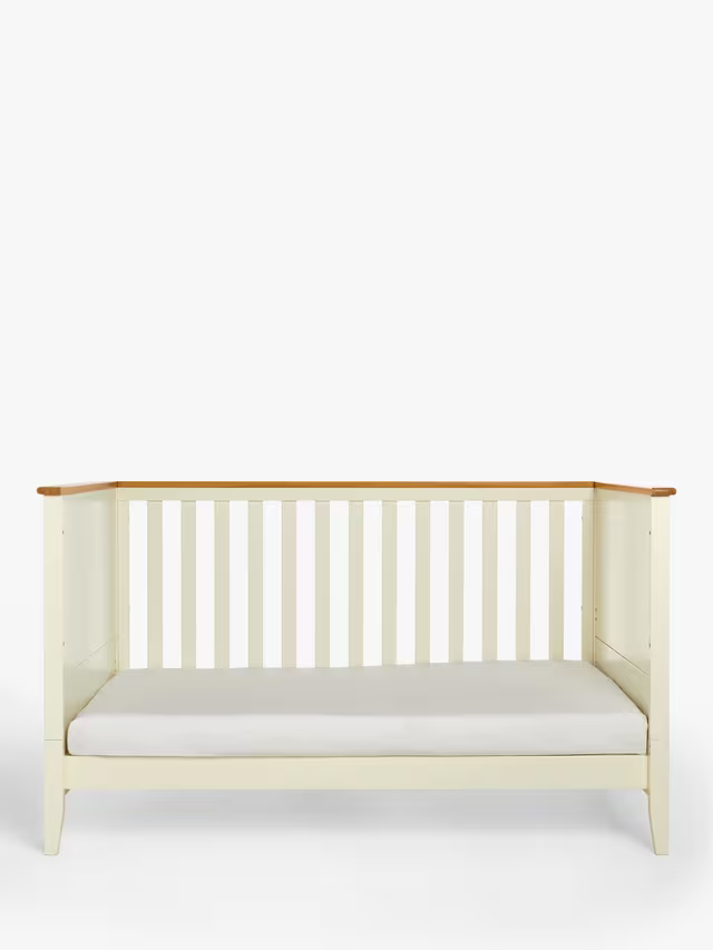 John Lewis Avery Convertible Cotbed, Cream/Natural