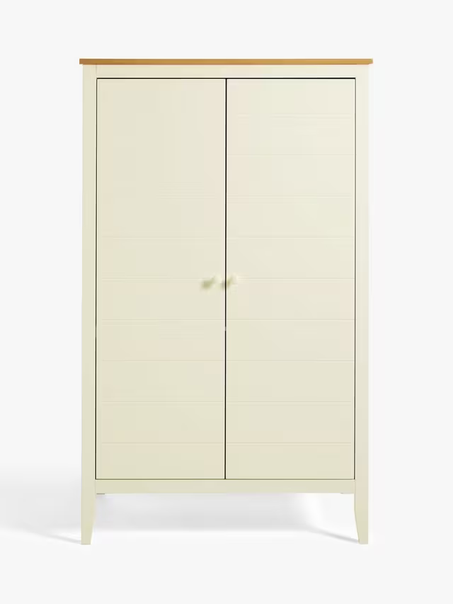 John Lewis Avery Double Wardrobe, Natural/Cream