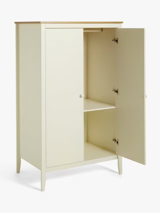John Lewis Avery Double Wardrobe, Natural/Cream