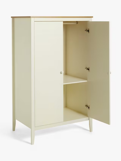 John Lewis Avery Double Wardrobe, Natural/Cream
