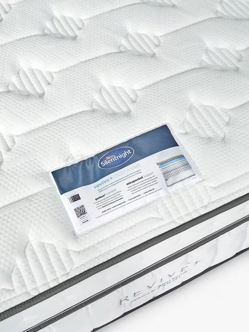 Silentnight Revive + Geltex 3500 Mirapocket Spring Mattress, Regular Tension, King Size