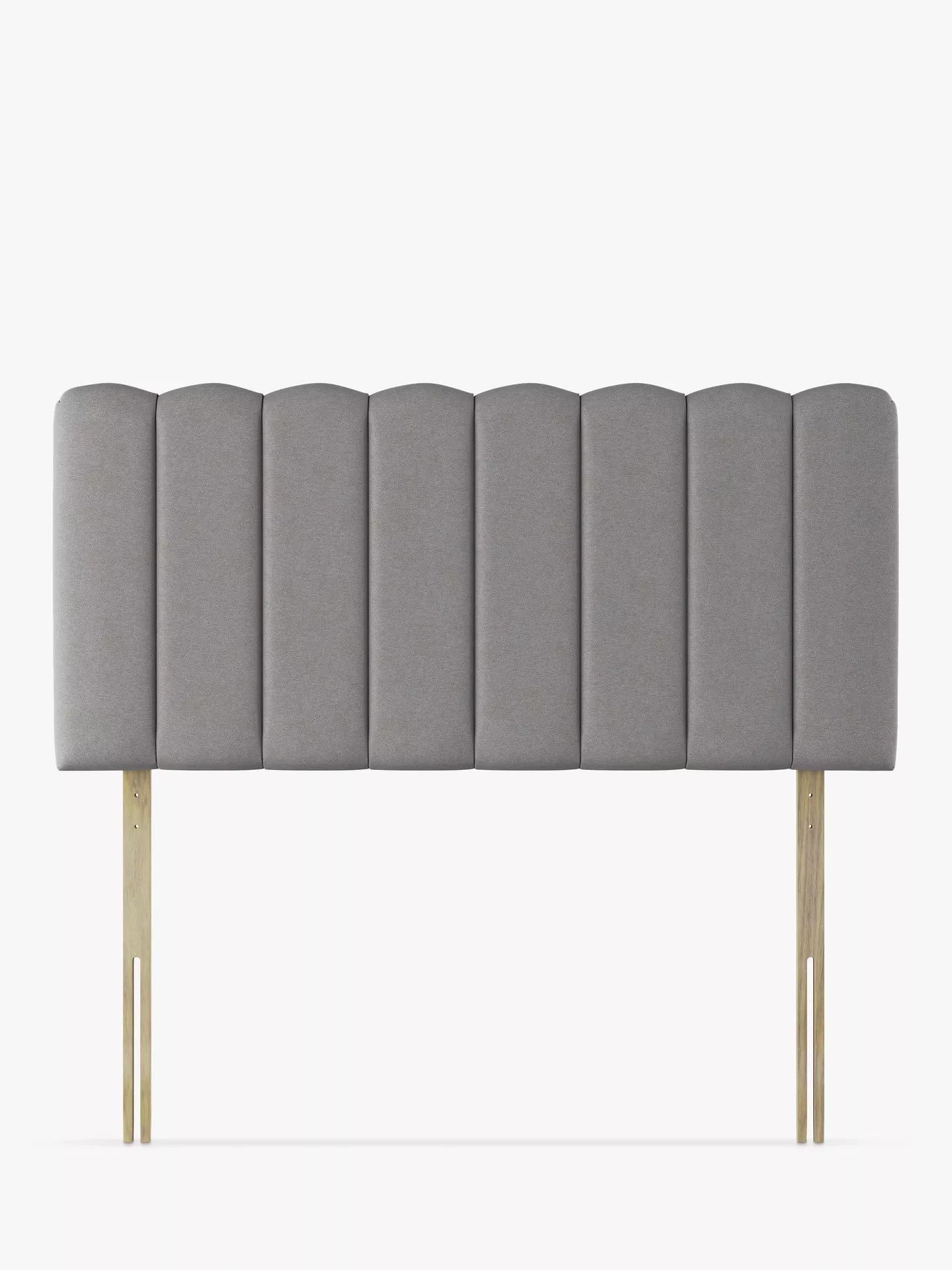 Sealy Shard Upholstered Strutted Headboard, Double, Silver Fox