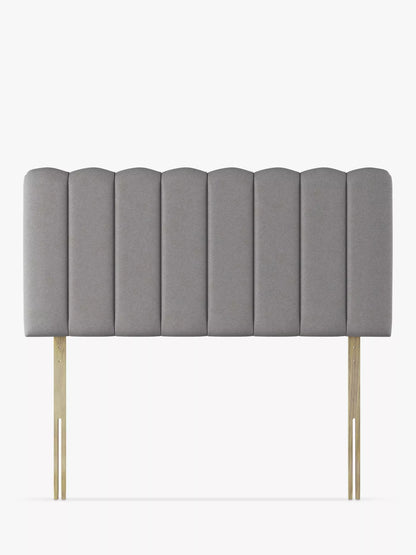 Sealy Shard Upholstered Strutted Headboard, Double, Silver Fox