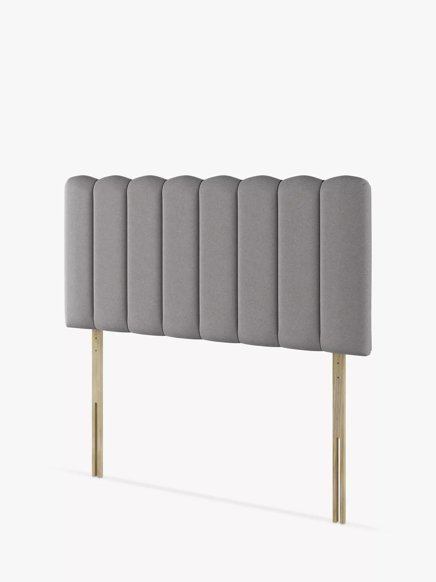 Sealy Shard Upholstered Strutted Headboard, Double, Silver Fox