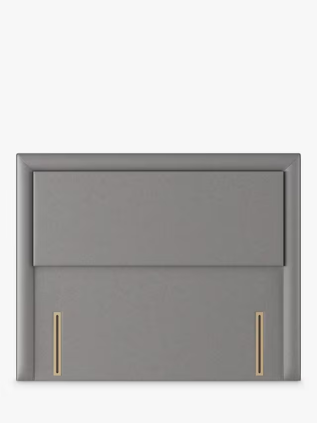 Sealy Beetham Full Height Upholstered Headboard, Super King Size, Silver Fox