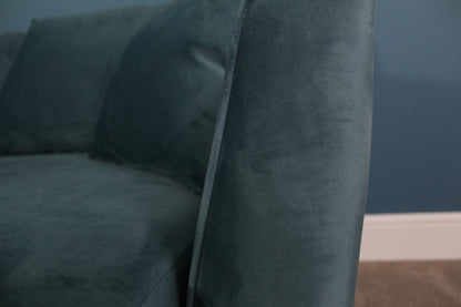 Brook & Wilde 2 Seater Sofa Bed in Teal Velvet - Made in UK - Bespoke