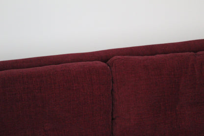 JOHN LEWIS BOOTH MEDIUM 2 SEATER SOFA IN A DEEP RED