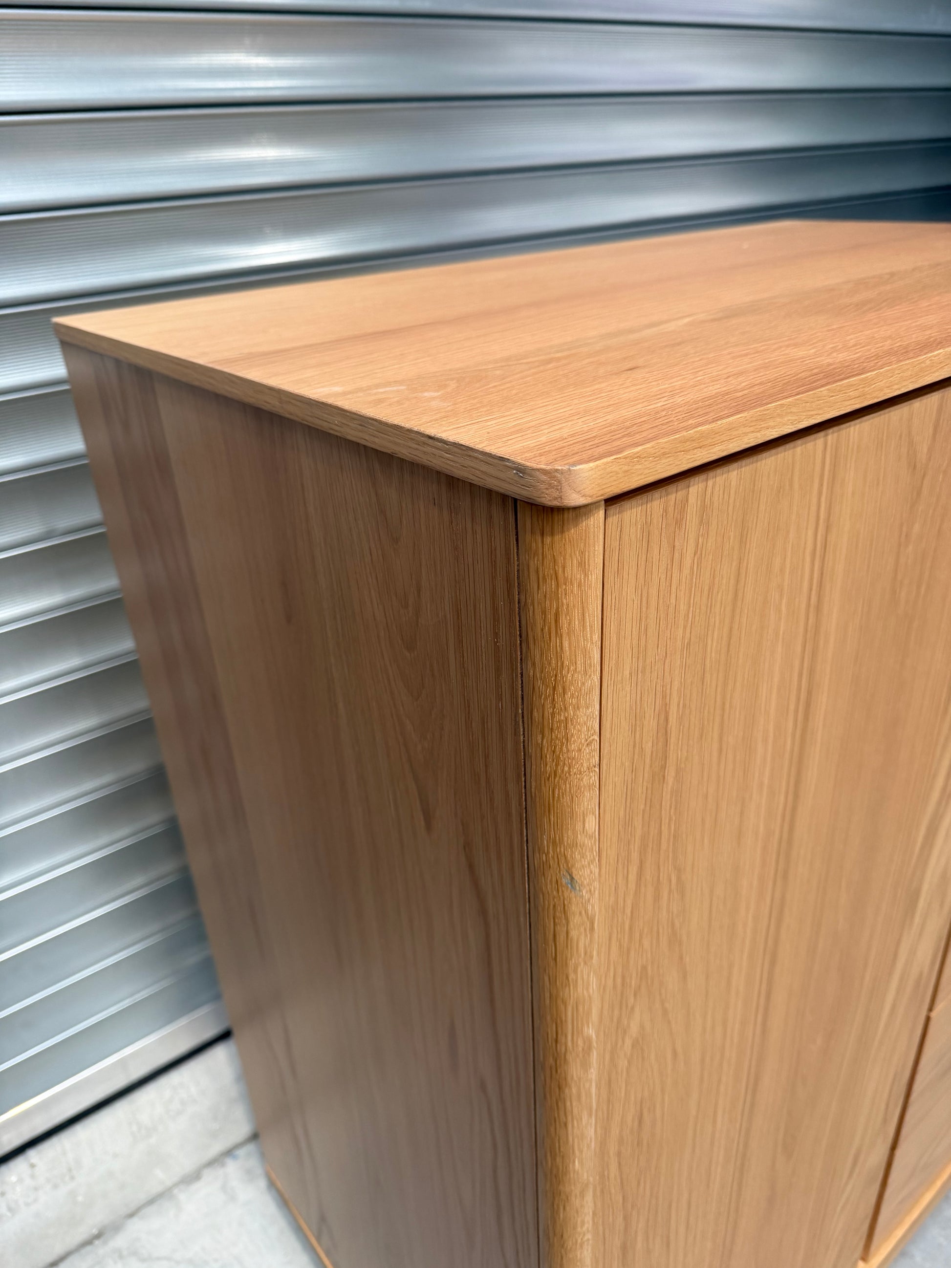 John Lewis Bow 5 Drawer Low Wardrobe, Natural