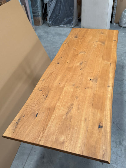 John Lewis Ripley Fixed Dining Table, Straight Edge, Solid Oak Natural Oil, L280 x W100cm - LIST