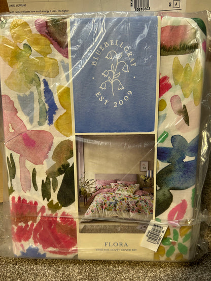 bluebellgray Flora Reversible King Duvet Cover Set, Multi