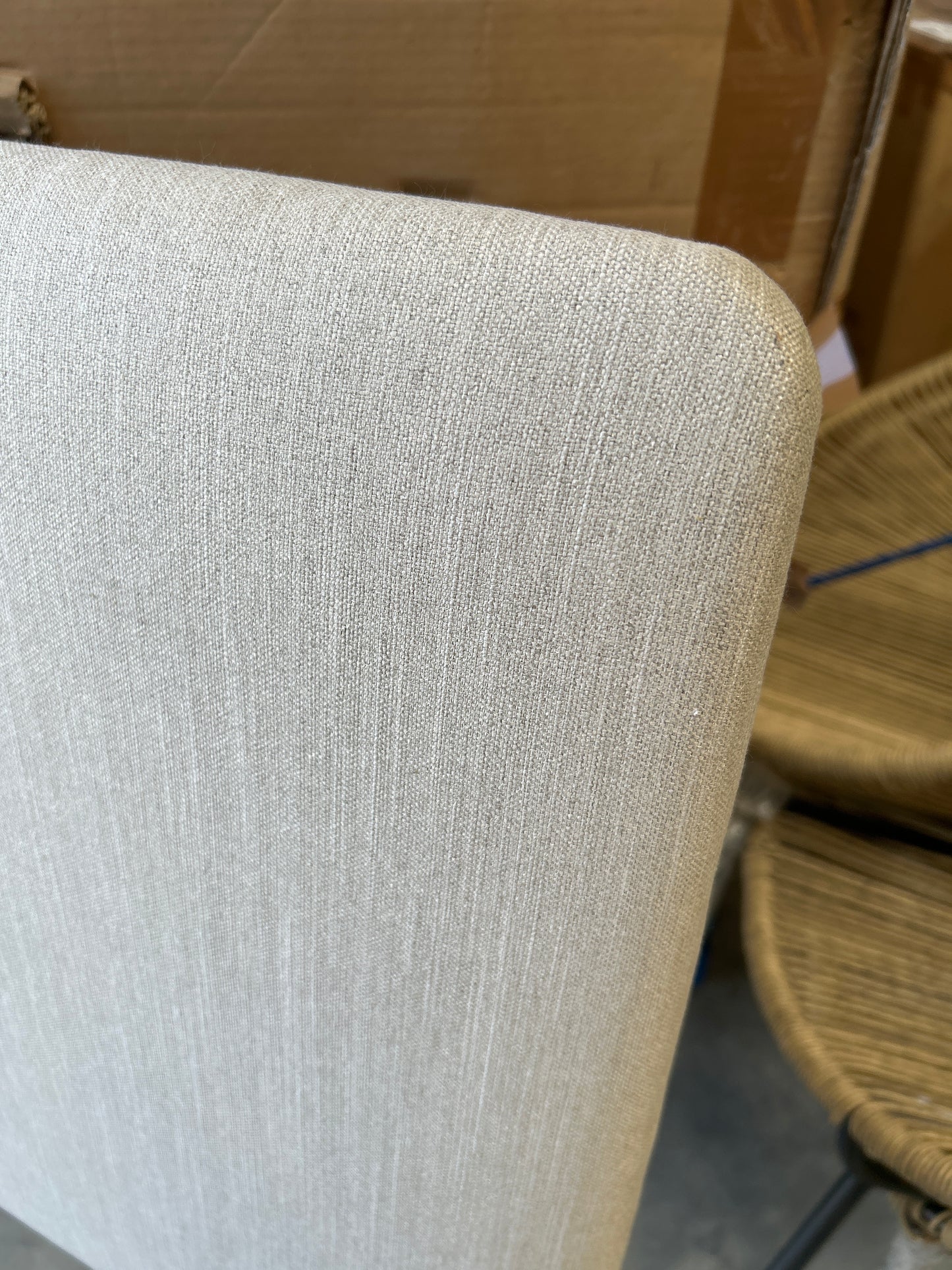 John Lewis Sonning Upholstered Headboard, King, Cotton Effect Beige