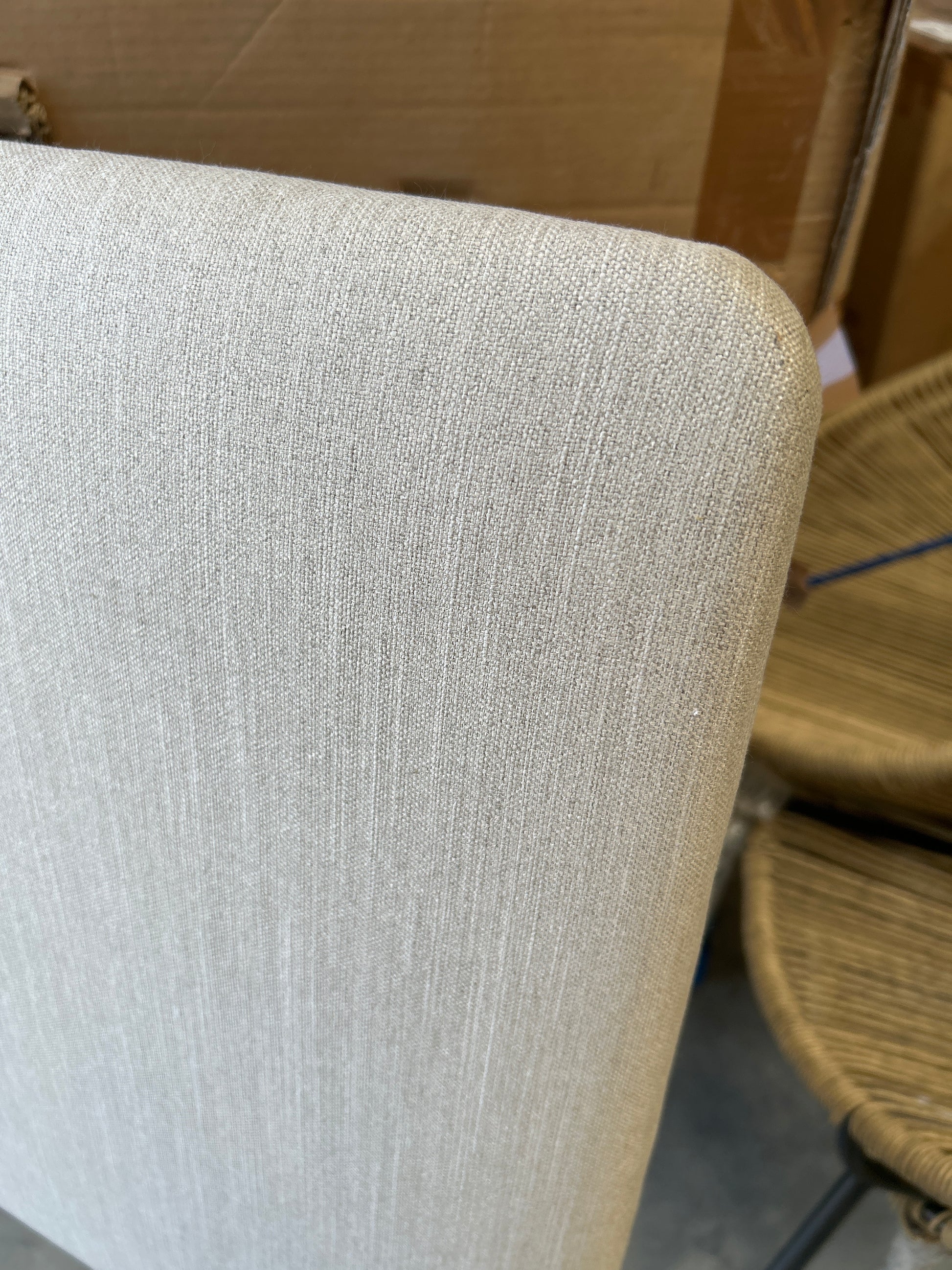 John Lewis Sonning Upholstered Headboard, King, Cotton Effect Beige