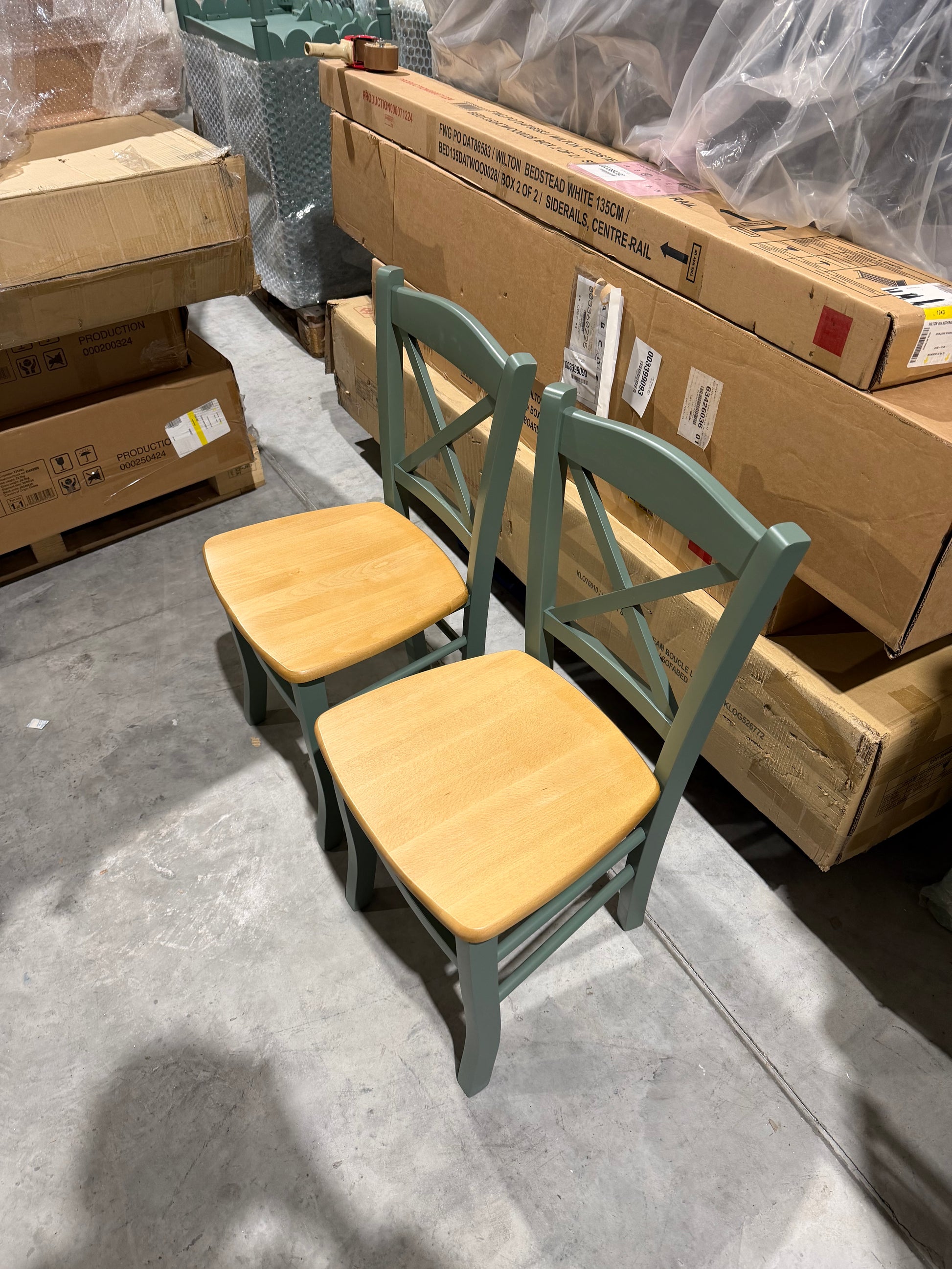 John Lewis Clayton Beech Wood Dining Chairs, Set of 2