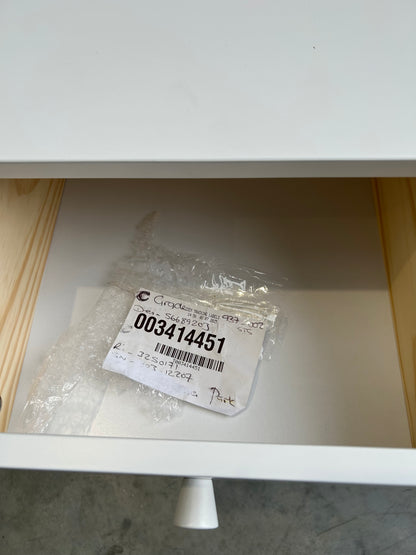 John Lewis Bedside Cabinet White Wilton 2 Drawer Bedroom