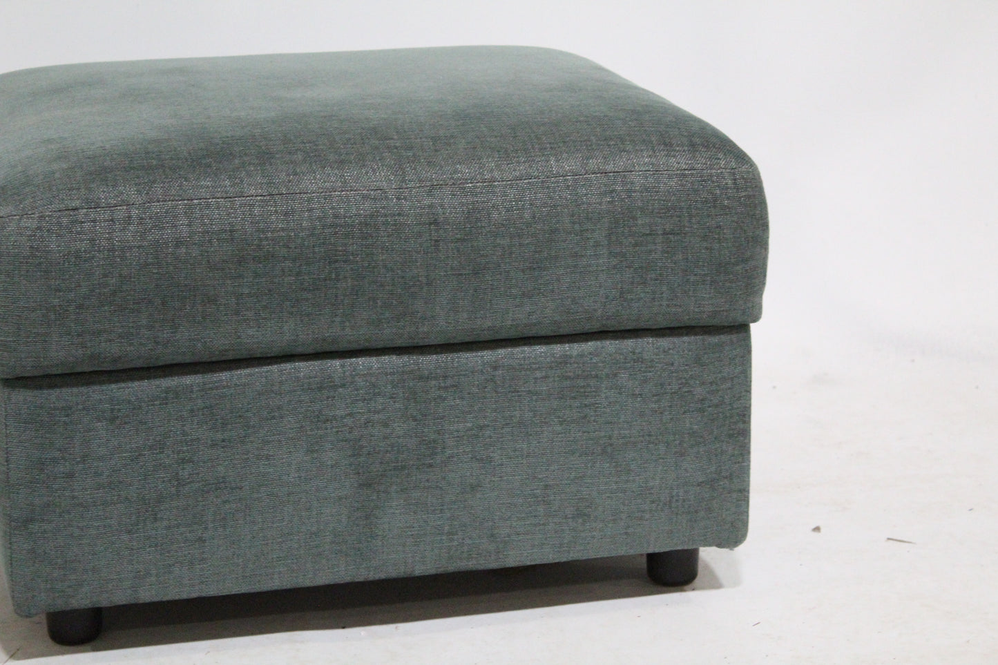 John Lewis Oliver Storage Footstool in Ocean Green