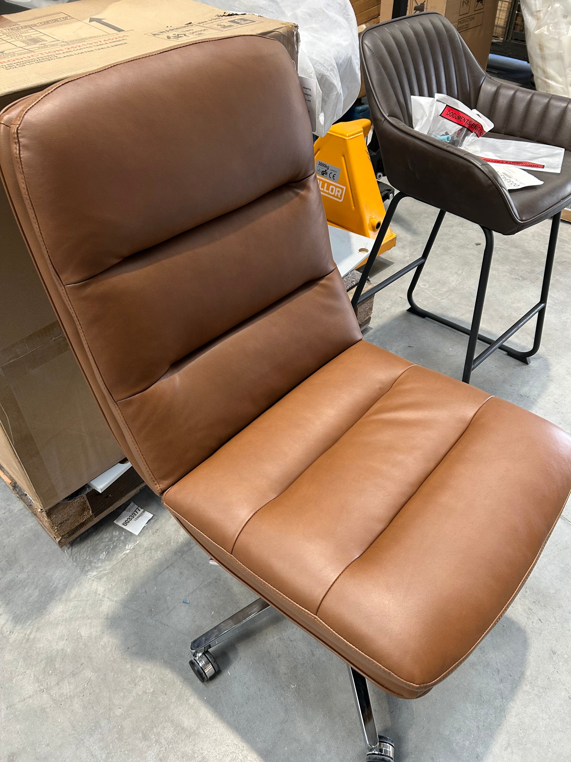 John Lewis Radcliffe Office Chair, PU Vinyl, Tan