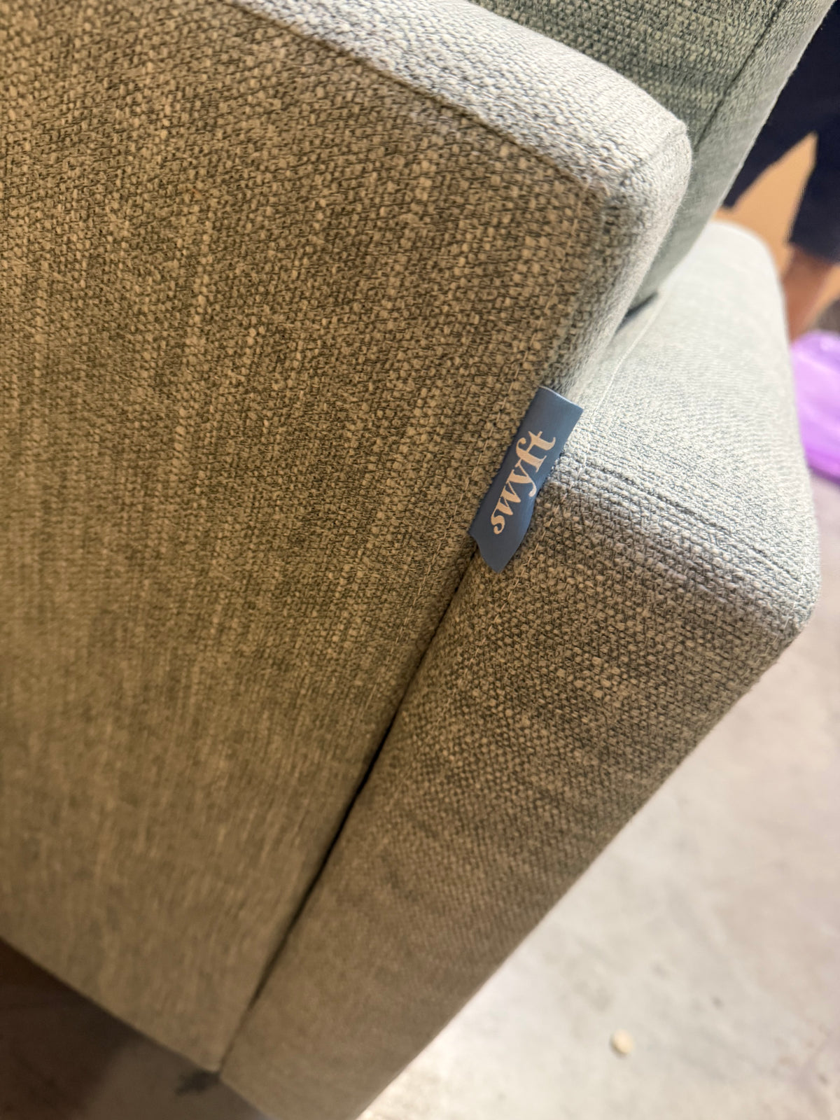 Swyft Linen 3 Seater Sofa Model 01  Seaglass