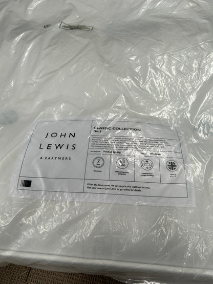 John Lewis Mattress Waitrose Wool NO. 3 Pocket Spring Medium King Size