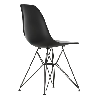 Vitra Eames RE DSR Plastic Side Chair - Deep Black / Black