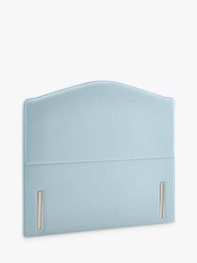 John Lewis Richmond Full Depth Upholstered Headboard, King Size, Relaxed Linen Duck Egg