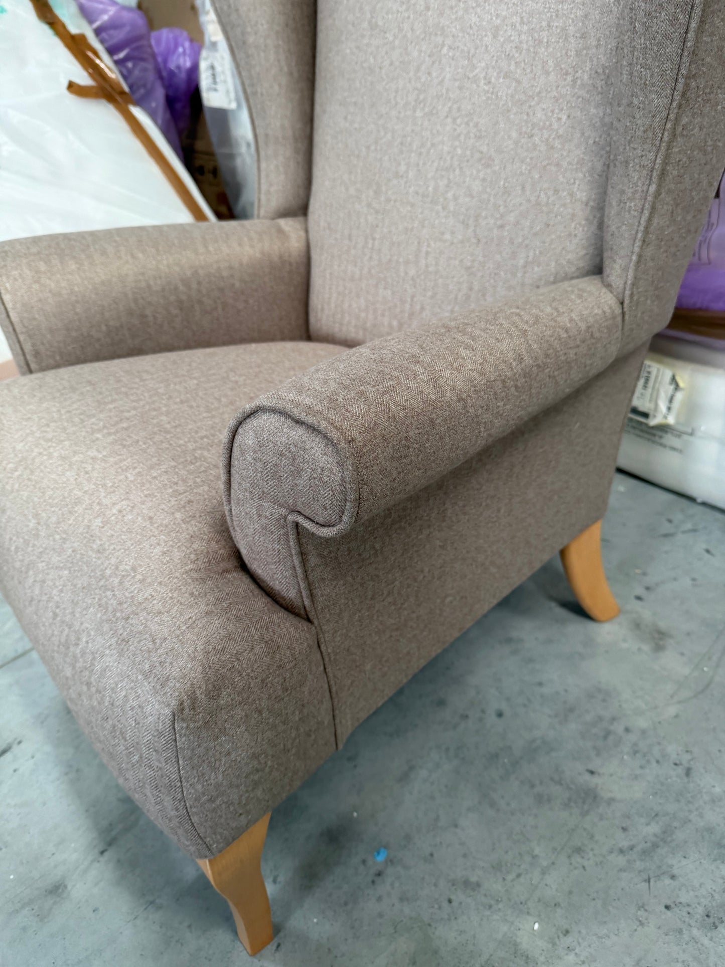 John Lewis Shaftesbury Armchair Brushed Tweed Mole