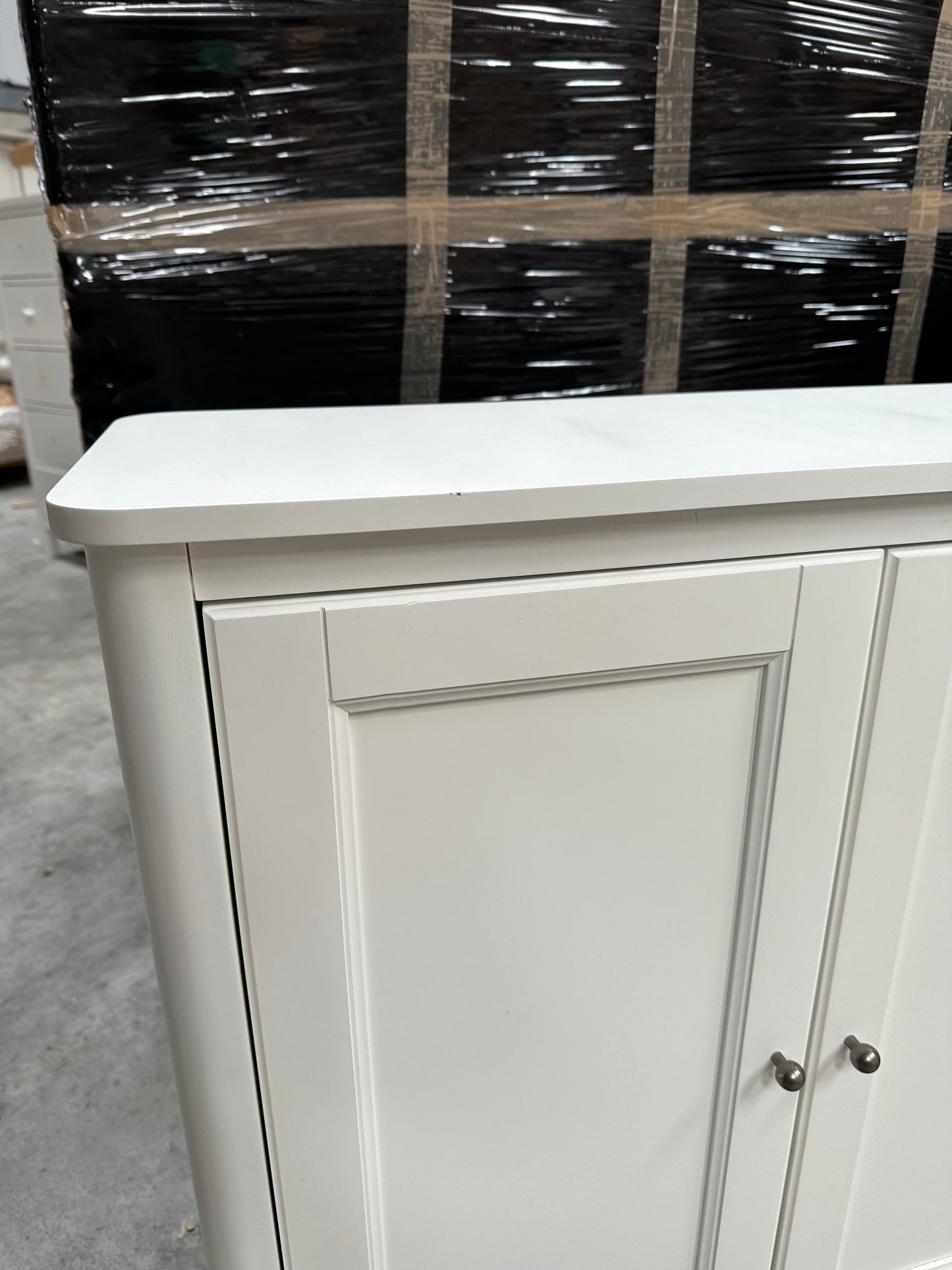 John Lewis Portsman Double Towel Cupboard, White