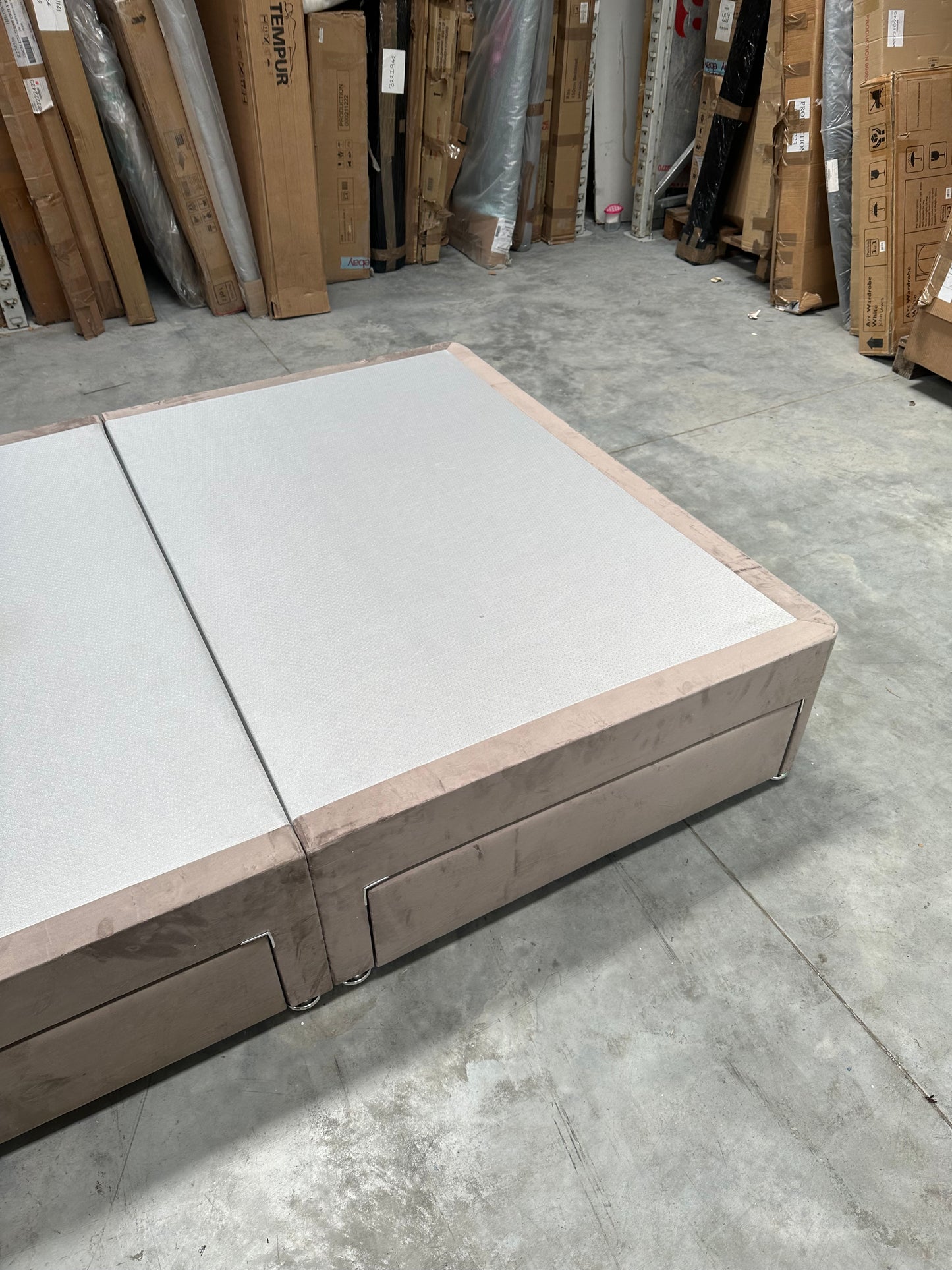 Silentnight 4 Drawer Divan Base, King Size, Velvet Mink