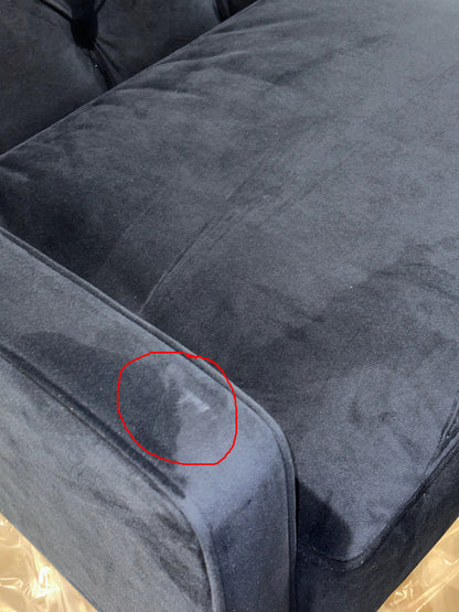 Swoon Pritchard Large 3 Seater Sofa, Dark Leg, Ink Velvet 