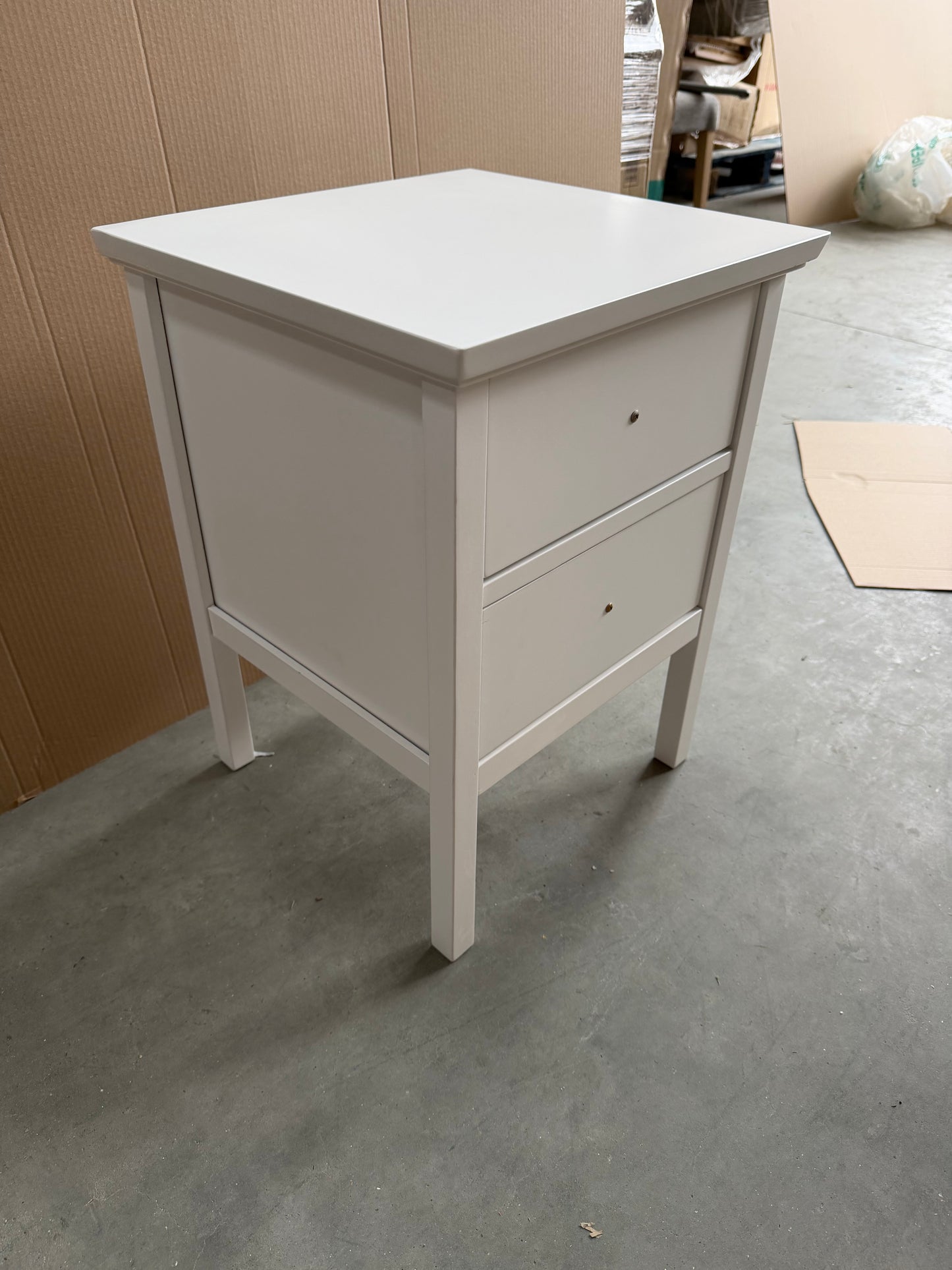 John Lewis Wilton 2 Drawer Bedside Cabinet White