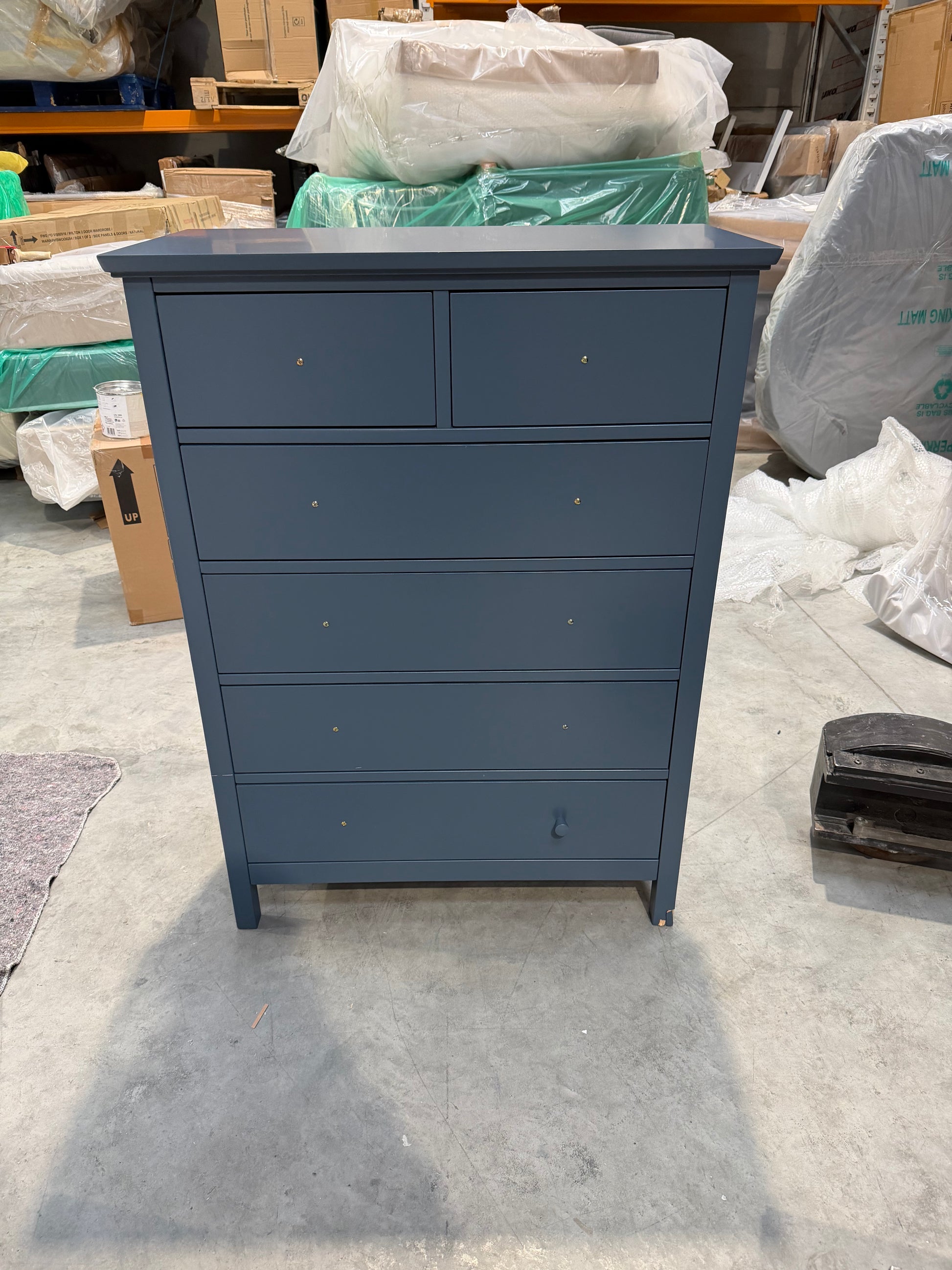 John Lewis Wilton 6 Drawer Chest Denim Blue