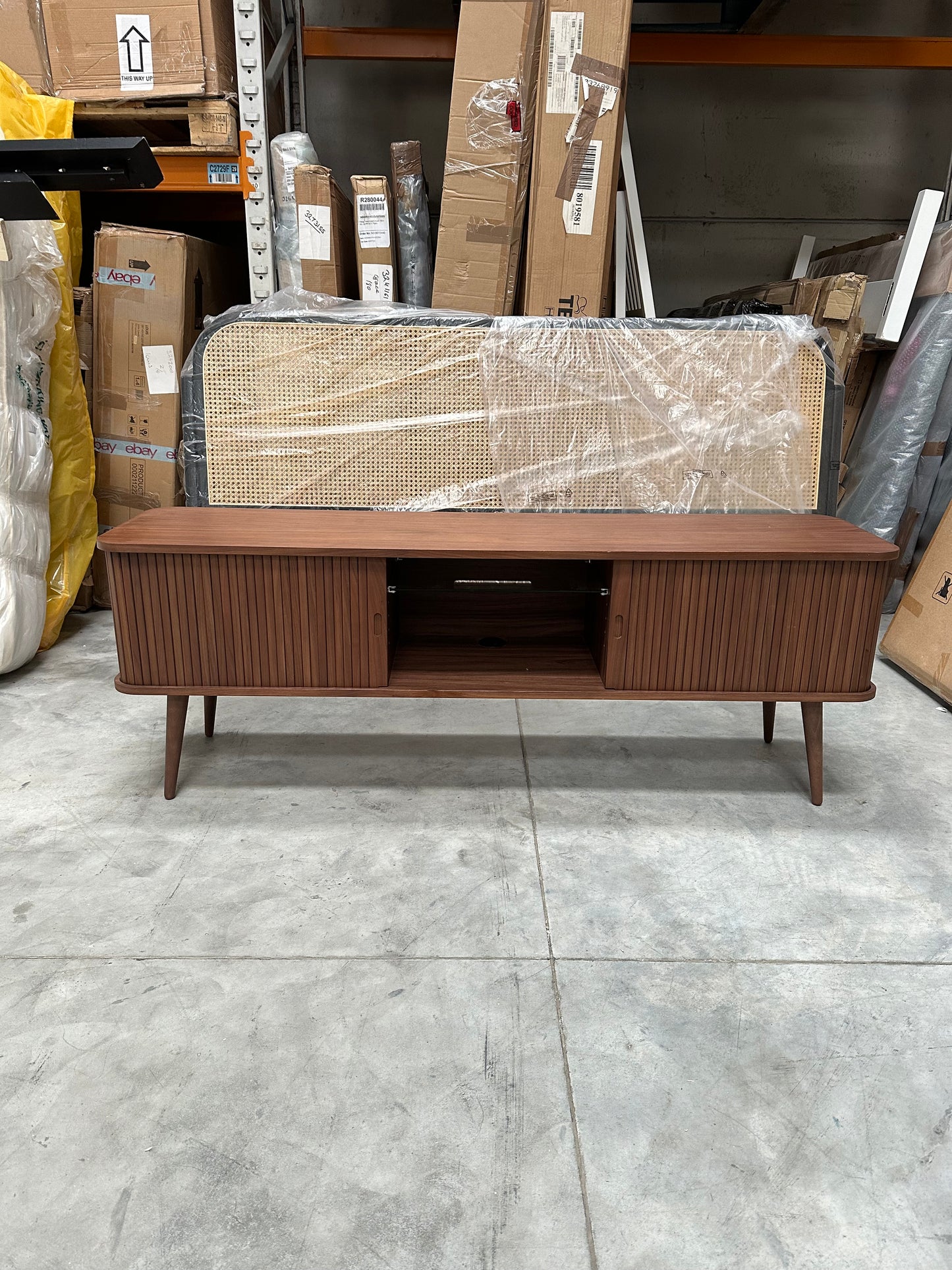 John Lewis Grayson Large TV Unit, Dark Brown
