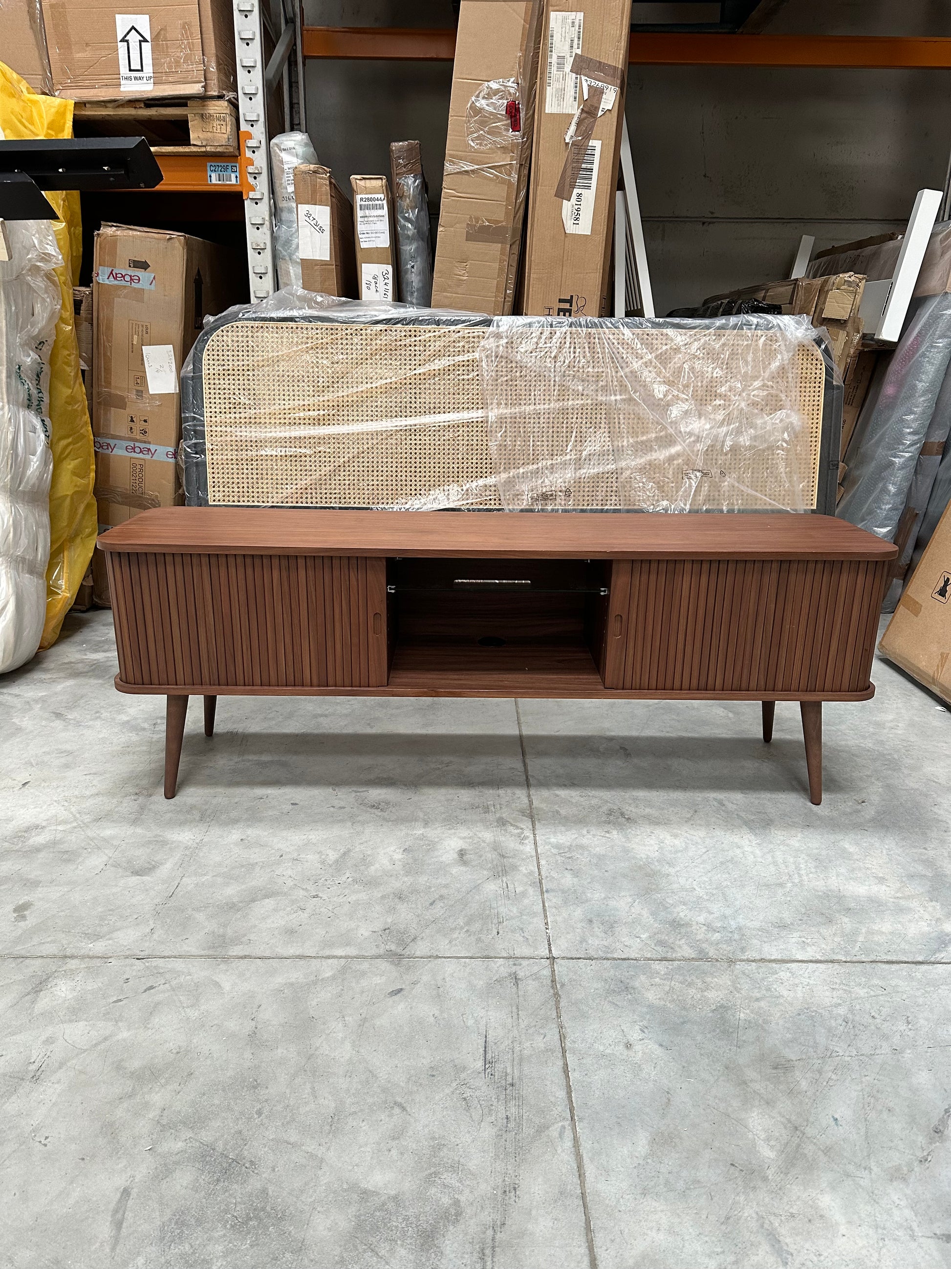John Lewis Grayson Large TV Unit, Dark Brown