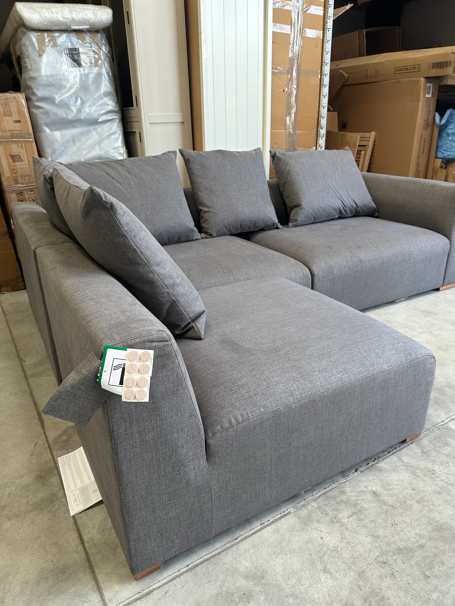 John Lewis Tokyo Medium LHF Corner Group SOFT WEAVE STEEL