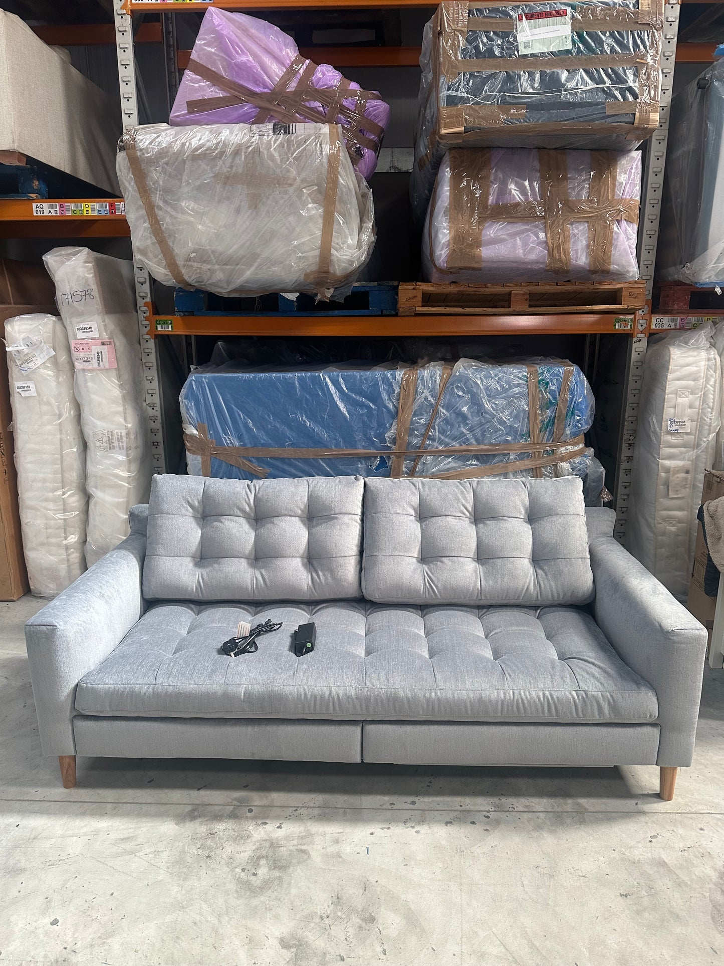 John Lewis Draper II Large Motion Sofa Easy Clean Ocean Blue