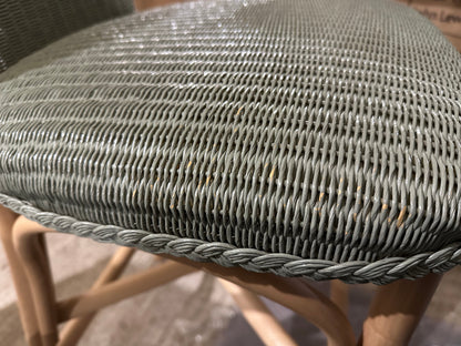 Woven cane bar chair green